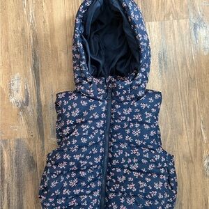 HFloral Hooded Puffer Vest